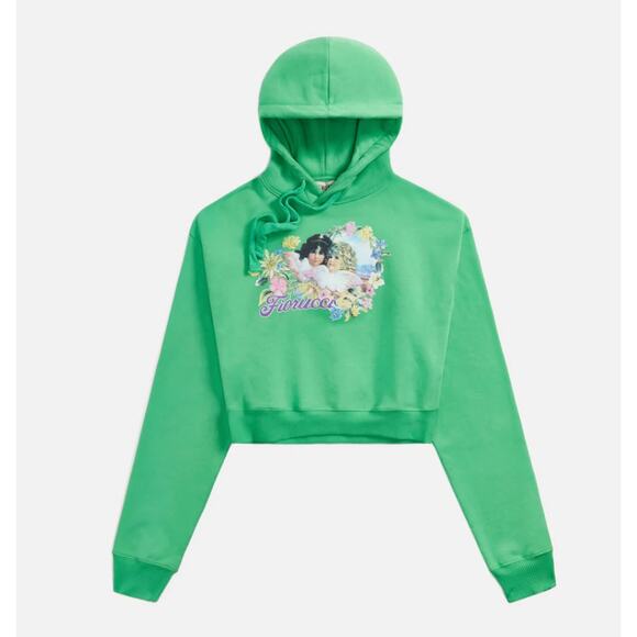 Fiorucci M Alpine Angels Crop Hoodie - Picture 1 of 6